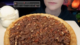 ASMR Chocolate Pecan Pie amp Vanilla Ice Cream Dessert Mukbang 먹방 [upl. by Urbas466]