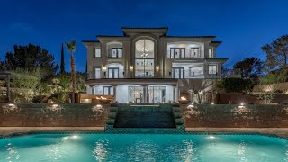 Las Vegas Mega Mansion 8414 Sqft 7BD 8BA 4CAR Guest Headquarters Elevator Golf Theater [upl. by Enoek]