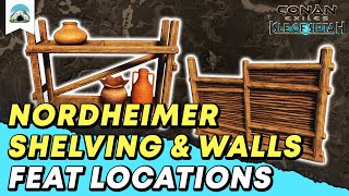 Nordheimer Shelving and Walls Feat Locations  Guide  Conan Exiles Isle of Siptah [upl. by Jurdi]