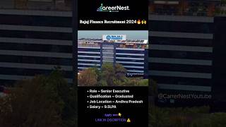 Bajaj Finance is Hiring ⚠️🙌🔥  Career Nest  30 September 2024  india job [upl. by Fidel]