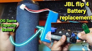 JBL flip 4 Disassembly and Original Battery Replacement littlebittechinfo repair fix solution [upl. by Nemracledairam476]