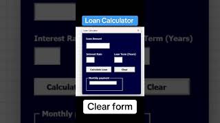 Loan Calculator created in less than 10 minutes shortsvideo [upl. by Ailbert]