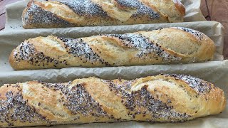 Knuspriges Baguette selber backen perfektes und leckeres Brot Rezept [upl. by Harri70]