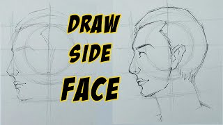 Learn to draw side face with Loomis Method  step by step Arc Image headdrawing head [upl. by Sida491]