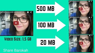 Cara mengecilkan ukuran video  Cara kecilkan size video  Cara memperkecil video di android [upl. by Goebel962]