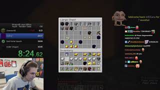 xQc´s BIGGEST THROW SUB 16 NETHER WITH CHAT [upl. by Pickering]