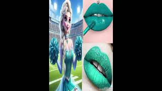 Disney vs lips disney elsa frozen anna belle zepeto viral trending black [upl. by Nollahp]