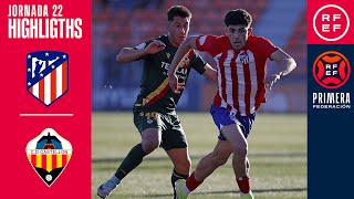 Resumen PrimeraFederación  Club Atlético de Madrid quotBquot 11 CD Castellón  Jornada 22 Grupo 2 [upl. by Edlitam212]