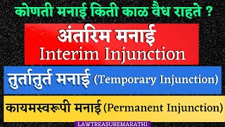 Interim InjunctionPerpetualPermanent Injunction Under CPC I Order 39 Rule 1amp2LTMARATHI [upl. by Swanhilda142]