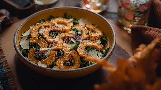 Harvest Salad  Thanksgiving Recipes  Tuscan Kale  Delicata Squash  The Spice Odyssey [upl. by Enelyad]