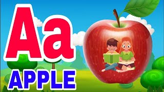 A For Apple B For Ball C for Cat D for Dog  ABC Alphabet Songs with Sounds of Children [upl. by Sheeran449]