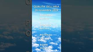 26 novembre 2024 Qualita dellaria in Italia Short [upl. by Budde674]