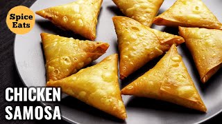 CHICKEN SAMOSA  MAKE CHICKEN SAMOSA AT HOME  CRISPY CHICKEN SAMOSA [upl. by Rehpotsirk82]