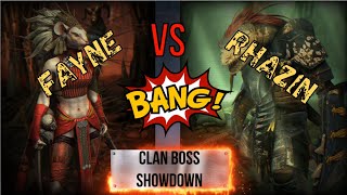 Fayne VS Rhazin Clan Boss Comparison  Raid Shadow Legends [upl. by Leila]