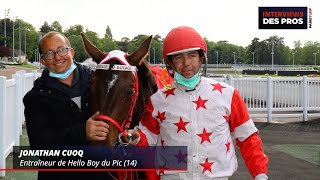 JONATHAN CUOQ  ENTRAÎNEUR DE HELLO BOY DU PIC  QUINTÉ DU MERCREDI 26 JUIN À VICHY [upl. by Gearalt]