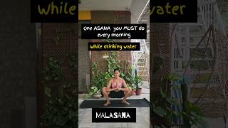 Drink water in MALASANA to experince the benefitsyoga yogawithnishita Musician iksonmusic [upl. by Alekram]