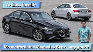 V177 MercedesBenz AClass Sedan facelift Malaysian review  A200 vs A250 [upl. by Dacie777]