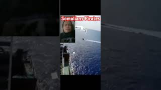 SOMALIAN PIRATES ATTACK THE SHIP BUT THE SHIP FULLY GUARDEDtrending youtuber sea pirates [upl. by Nosnorb898]