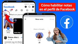 Cómo habilitar notas en el perfil de Facebook actualización 2024  Cómo llegar Nota sobre perfi [upl. by Ayocal]