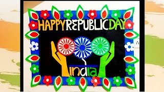 Republic Day School Display Board  Republic Day Decoration  Republic Day Decoration Craft [upl. by Refinneg]