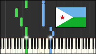 Djibouti National Anthem Piano Tutorial [upl. by Lonyer389]