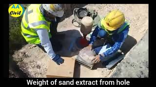 How to perform Field Density Test FDT by Sand Replacement Method  All About Civil Engineer [upl. by Sammons]