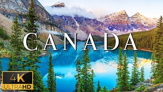 FLYING OVER CANADA 4K UHD  Relaxing Music With Stunning Beautiful Nature 4K Video Ultra HD [upl. by Kipp584]