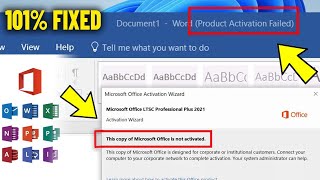 This copy of Microsoft office is not activated  Product Activation Failed in Ms Office amp 365  Fix [upl. by Aidnis]