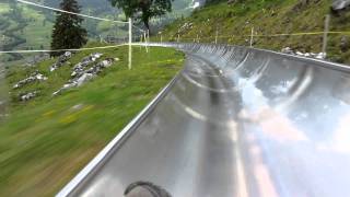 Pfingstegg Sommerrodelbahn Fahrt mit Unfall  Toboggan run with accident [upl. by Carolyne]