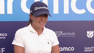 Pia Babnik Friday Flash Interview 2024 Aramco Team Series Riyadh © Ladies European Tour [upl. by Ahsinaj]