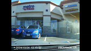 crazy driver burning rubber in a White Prius parking lot oct 24 2024 [upl. by Recnal717]