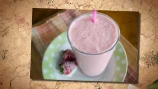 Strawberry Cream Smoothie  gestational diabetes recipes [upl. by Enilav]