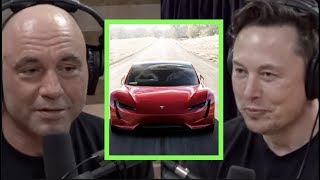 Joe Tries to Get Elon Musk to Reveal Details About the Tesla Roadster [upl. by Adnuahs]