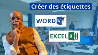 EXCEL WORD  créer des étiquettes [upl. by Gavrila]