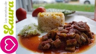 Carne con Nopales en Salsa Roja [upl. by Eissert897]