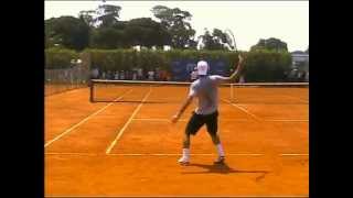 Roger Federer Training with Gastão Elias At Estoril Open 2010 part 2 [upl. by Htur]