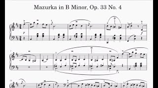 Chopin  Mazurka in B Minor Op33 No4 [upl. by Anitnamaid]