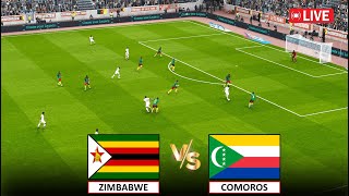 🔴LIVE  ZIMBABWE vs COMOROS LIVE FOOTBALL MATCH TODAY I COSAFA CUP I eFootball Pes 21 Gameplay [upl. by Aseram]