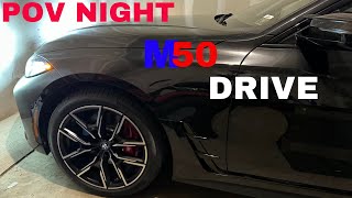 BMW i4 M50 POV Adaptive LASER Headlights NIGHT drive  Are the LASER Lights Worth it [upl. by Sillyrama]