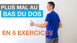 Plus mal au bas du dos en 5 exercices [upl. by Latsyrc]