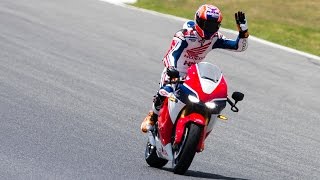 Stoner’s lap of honour on the Honda RC213VS [upl. by Bandler164]