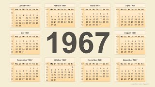 Kalender 1967 [upl. by Hosea445]