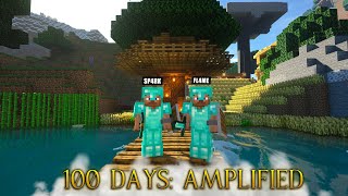 We Survived 100 Days in an Amplified World in Minecraft Hardcore [upl. by Lurline]