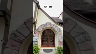 DIY Arched Door BEFORE ➡️ AFTER 🏡🔨 [upl. by Eentruok489]