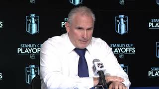 Craig Berube talks about Binnington injury Blues loss to Avalanche in Game 3 [upl. by Nylhsoj974]