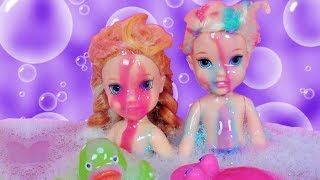 Anna and Elsa Toddlers Play with Duckies  Toddlers  Ep23  Toys In Action [upl. by Beau512]