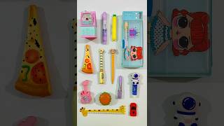 Amazing Fancy Stationery Collection Pencil Box Highlighter Pen Pencil stationery backtoschool [upl. by Eneiluj27]