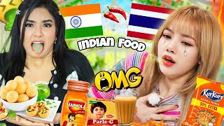 Thai Girl 🇹🇭 Tries SPICY Indian Food 🇮🇳 for First Time 🥵 Shocking Reactions 😱 [upl. by Mahon]