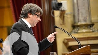 Este es el momento clave en el discurso de Puigdemont sobre la independencia [upl. by Eaton]