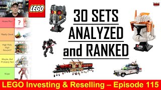 LEGO Sets Ranked amp Analyzed for LEGO INVESTING  30 Retiring Sets Tier ListLOTR Star Wars DC etc [upl. by Illek]